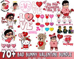 70 file bad bunny valentine bundle svg, bad bunny valentine svg, digital download