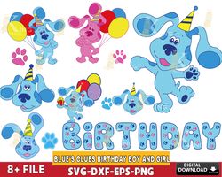 blues clues birthday boy and girl svg bundle, digital download