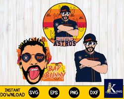 bundle bad bunny houston texas svg , digital download