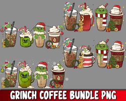 grinch coffee bundle png , digital download