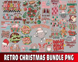 retro christmas bundle svg,retro christmas , digital download