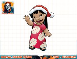 disney lilo & stitcdisney lilo & stitch christmas mele kalikimaka wreath t-shirt h christmas lilo santa hat portrait png