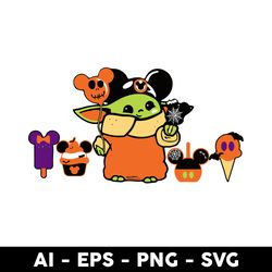 star wars baby yoda halloween svg, baby yoda svg, halloween svg, star war svg - digital file