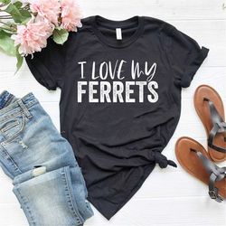 ferret mama shirt, ferret mom shirt gift for ferret owner ferret tops funny ferret cute ferret shirt, funny graphic shir