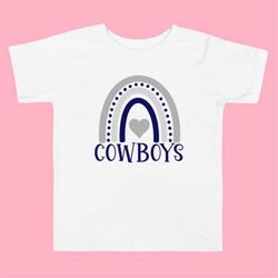 boho rainbow dallas texas cowboys football team girls t-shirts and onesies, dallas baby girl, gift for girls, christmas