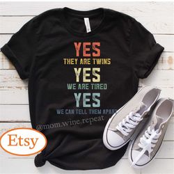 funny twin shirt fathers day gift from wife dad of twins shirt outnumbered twin dad tshirt new dad gift twin dad gifts d
