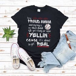 proud mama baseball, baseball mom shirt, baseball shirt, baseball women's shirt, tball shirt, biggest fan shirt, game da