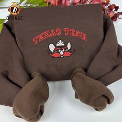 ncaa texas tech red raiders embroidered sweatshirt, texas tech embroidered shirt, embroidered hoodie, unisex t-shirt