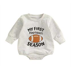 my first football season baby romper for 0-18 months