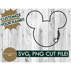 svg, png, custom name, mickey, minnie, digital download, vacation, shirt, diy, cricut, sillhouette, create your own, mat