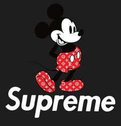 supreme mickey mouse fashion svg, supreme brand logo svg, supreme logo fashion logo svg file cut digital download