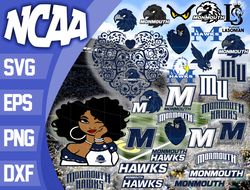 monmouth hawks bundle ncaa svg, ncaa svg, instant download