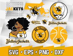 ncaa random vector aic yellow jackets bundle ncaa svg, ncaa svg ,instant downdload