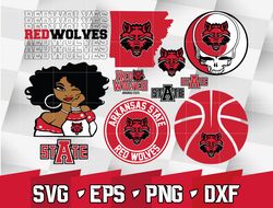 ncaa random vector arkansas state red wolves bundle ncaa svg, ncaa svg ,instant downdload