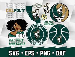 ncaa random vector cal poly mustangs bundle ncaa svg, ncaa svg ,instant downdload