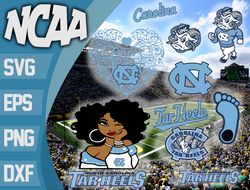 north carolina tar heels bundle ncaa svg, ncaa svg, instant download