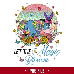 let the magic blossom png, eeyore magic blossom png, disney png digital file