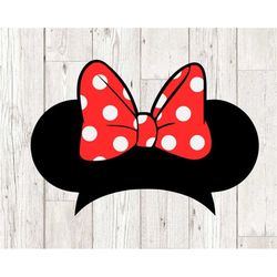 Minnie mouse svg, LAYERED, Minnie ears svg, minnie mouse polkadots svg and png cutting files for cricut silhouette, INST