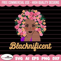 floral black woman svg, black history svg, african american svg, black history month, melanin svg, black history png, bl