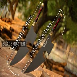 dual anime blades, handcrafted cosplay swords, authentic japanese samurai weapon, high-carbon steel full tang.