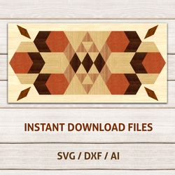 aztec barn quilt, wooden wall art svg dxf cut files