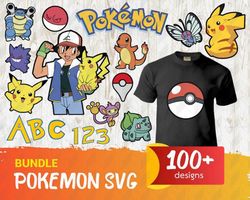 100 file pokemon svg mega bundle svg , for cricut, silhouette , digital download