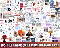 100 file taylor swift midnight bundle png, digital download