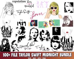 100 file taylor swift midnight bundle svg, digital download