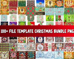 100 file template christmas bundle png, digital download