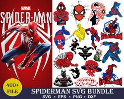 400 file spiderman bundle svg, digital download