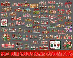 50 file christmas coffee png 2, christmas coffee digital download