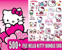 500 file hello kitty svg, digital download