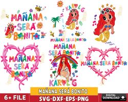 6 file karol g svg, manana sera bonito svg eps png dxf