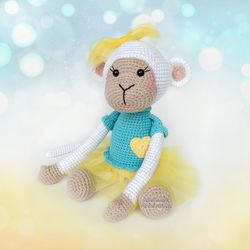 soft toy monkey, jungle animal, monkey boy and monkey girl, crochet monkey, nursery decor