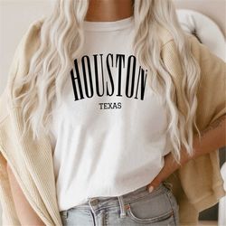houston texas shirt, texas crewneck shirt, houston university, houston college, texas gift, houston tee
