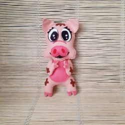 felt pig toy pdf pig toy sewing pattern cute farm animal pig plushie pattern farm animals pattern easy pattern felt farm