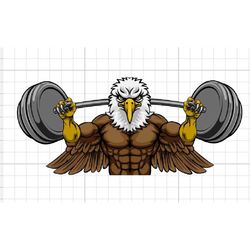 eagle weight lifter png digital download professional weight military animal cricutsilhouette sublimation cutfile heavy
