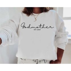 godmother sweatshirt, god mother shirt, godmother proposal sweater, god mother gift, godmom crewneck, gift for god mom,