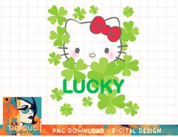 hello kitty lucky clover st. patrick's day tee shirt copy png
