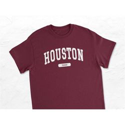 houston texas college style t-shirt