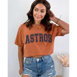 houston baseball collegiate shirt, astros shirt, houston baseball, houston texas, texas baseball, college lettering