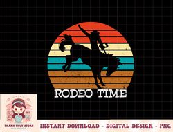 rodeo time kids cowboy wranglers horse retro vintage sunset png