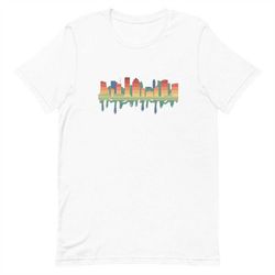 houston skyline pride drip shirt | houston skyline | pride | rainbow | lgbtq | texas pride | equality