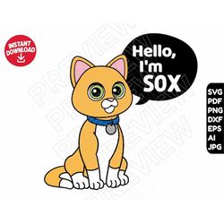 Sox SVG ,  cat buzz ligthyear png clipart , cut file layered by color