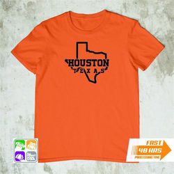 houston texas map tee, texas map houston tee, houston texas with map t-shirt