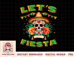 western mexica fiesta sugar skull sombrero cinco de mayo png