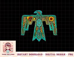 western sunflower turquoise native american thunderbird girl png