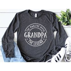 grandpa long sleeve shirt, grandpa birthday long sleeve shirt, grandpa gift, father's day shirt, the legend grandpa shir