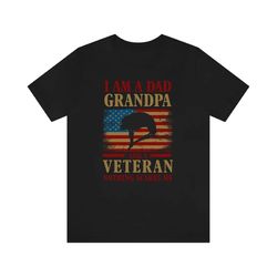 father day gift, i am a dad grandpa and a veteran nothing scares me, fathers day shirt, veteran dad shirt, army grandpa