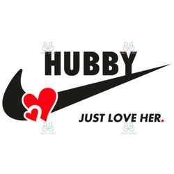 hubby heart  love her svg, nike logo svg, brand logo svg, instant download